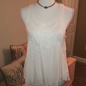 AMERICAN EAGLE White Boho Tank